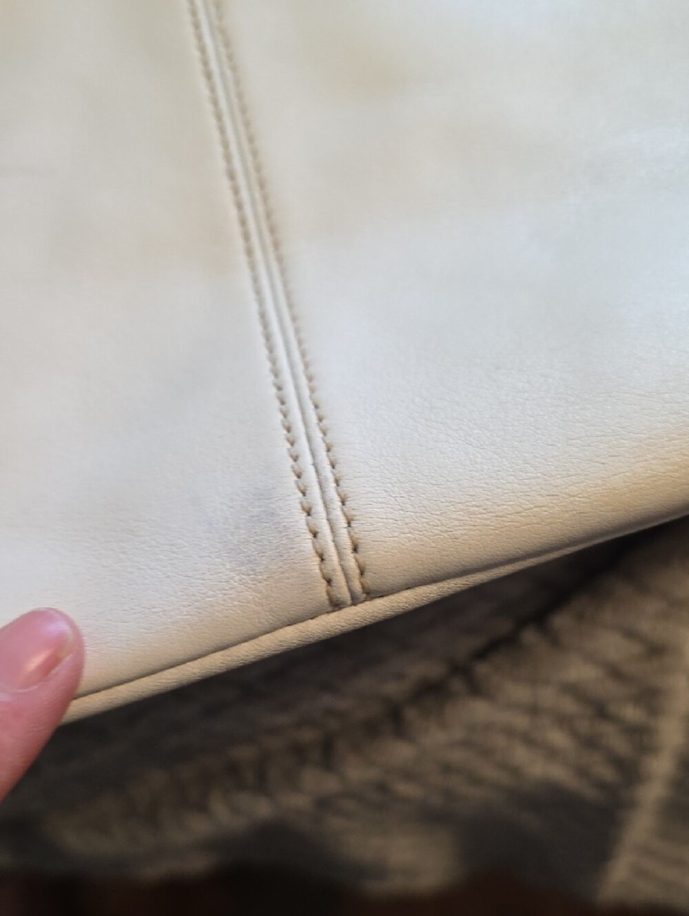 Coach Two-Tone Cream and Dark Gray Shoulder Tote - Picture 12 of 13